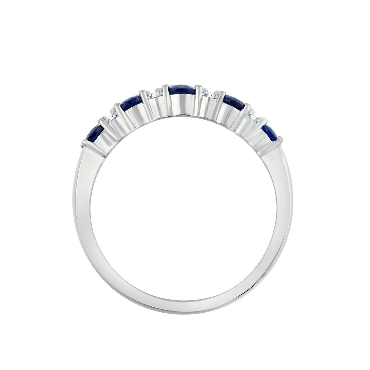 Bague, Alliance Saphir & Diamants 0,65ct