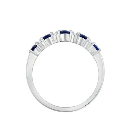 Bague, Alliance Saphir & Diamants 0,65ct