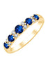 Demi-alliance saphir et diamants 0,1 ct