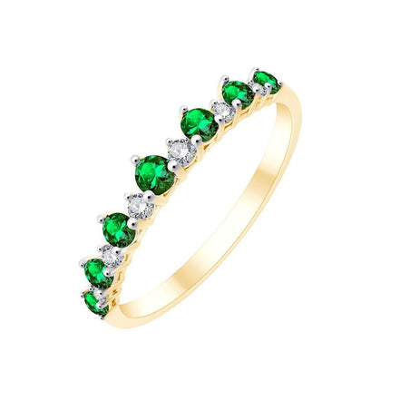 Alliance Émeraude et Diamants 0,07 ct