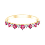 Alliance Serti Clos Rubis & Diamants 0,07ct