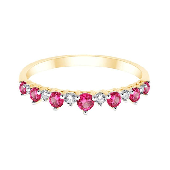 Alliance Serti Clos Rubis & Diamants 0,07ct