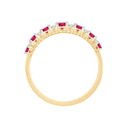 Alliance Serti Clos Rubis & Diamants 0,07ct