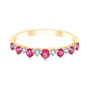 Alliance Serti Clos Rubis & Diamants 0,07ct