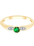 Toi & Moi Émeraude & Diamants 0,03ct II
