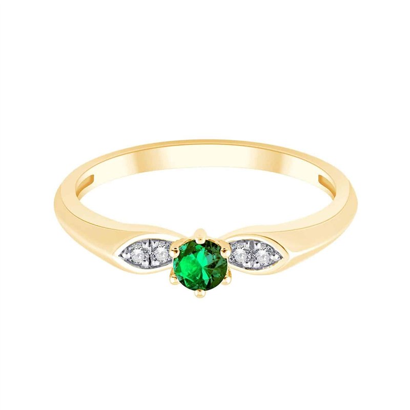 Toi & Moi Émeraude & Diamants 0,03ct II