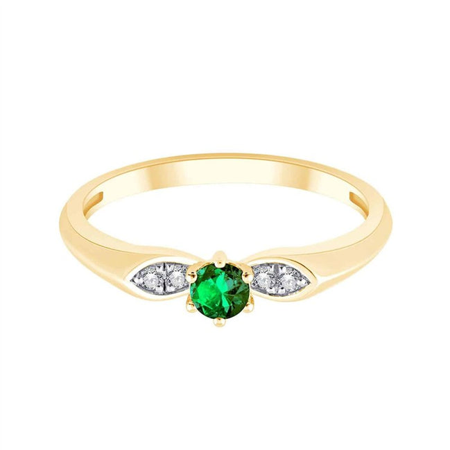 Toi & Moi Émeraude & Diamants 0,03ct II