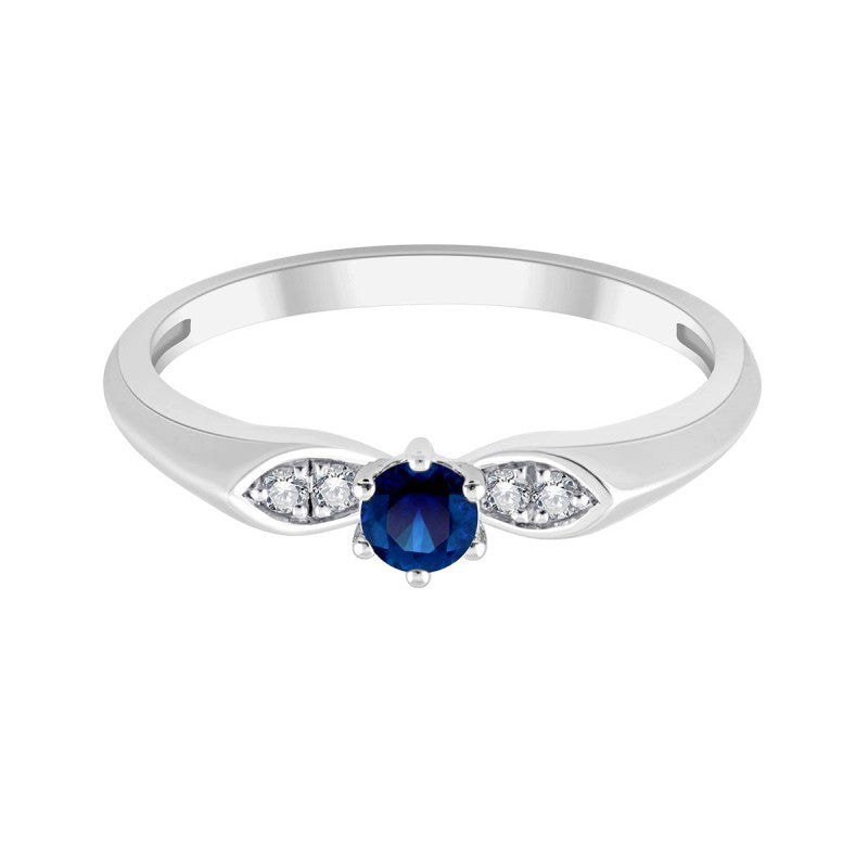 Round Sapphire & Diamonds 0.18ct III
