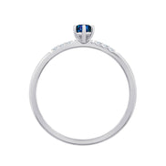 Saphir Rond & Diamants 0,18ct