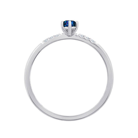 Saphir Rond & Diamants 0,18ct