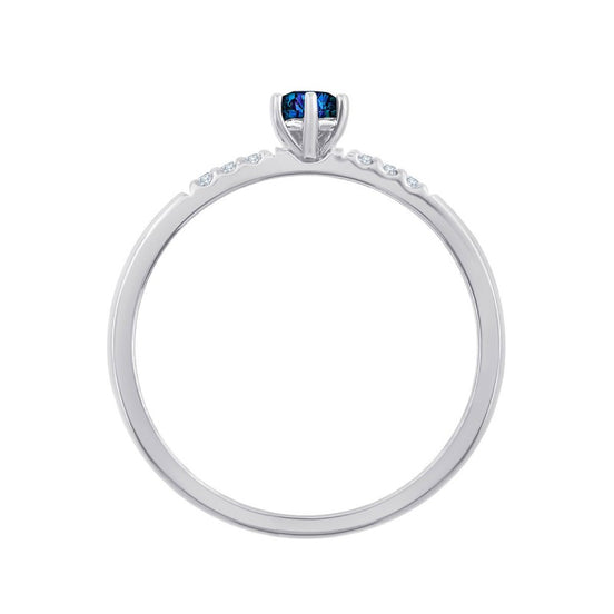Saphir Rond & Diamants 0,18ct