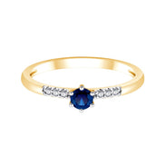 Saphir Rond & Diamants 0,18ct
