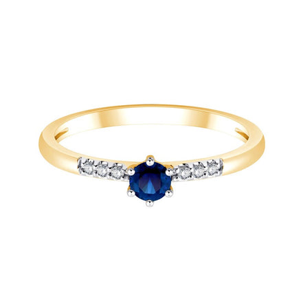 Saphir Rond & Diamants 0,18ct