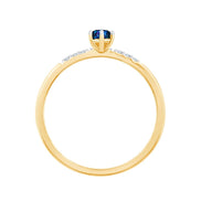 Saphir Rond & Diamants 0,18ct