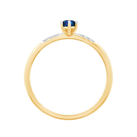 Saphir Rond & Diamants 0,18ct