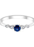 Saphir rond et diamants 0,18 ct I
