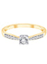 Bague, Solitaire Accompagné Serti Clos Diamant 0,18ct