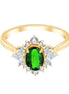 Émeraude et diamants 0,29 ct