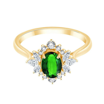 Émeraude et diamants 0,29 ct
