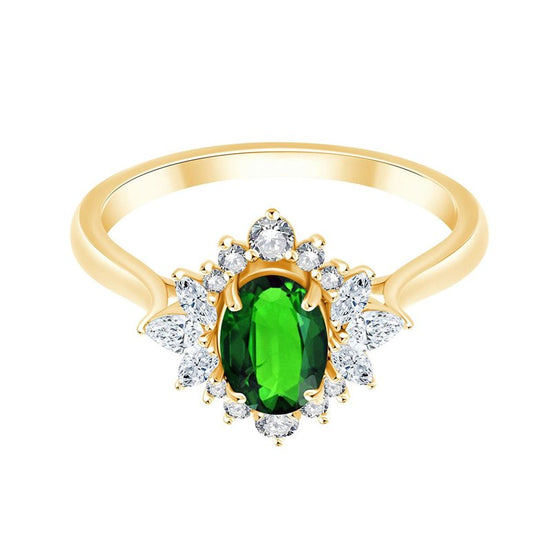 Émeraude et diamants 0,29 ct