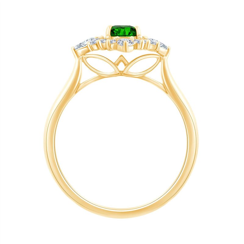 Émeraude et diamants 0,29 ct