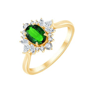 Émeraude et diamants 0,29 ct