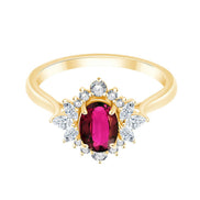 Rubis et diamants 0,29 ct