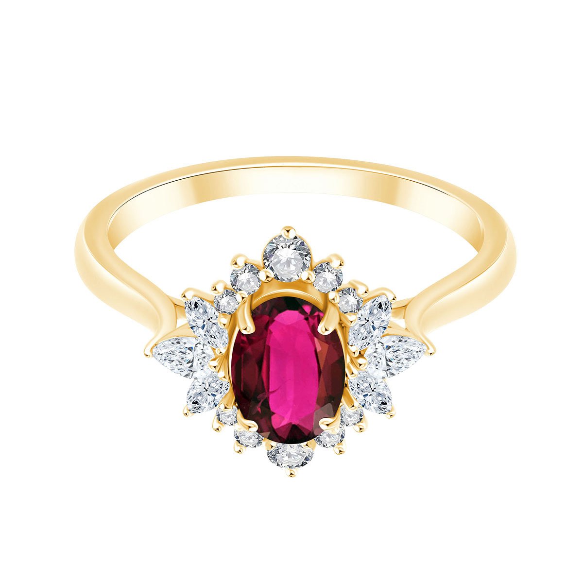 Rubis et diamants 0,29 ct