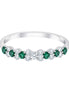 Bague, Alliance Émeraude & Diamants 0,35ct