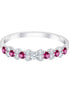 Bague, Alliance Rubis & Diamants 0,35ct