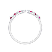 Bague, Alliance Rubis & Diamants 0,35ct