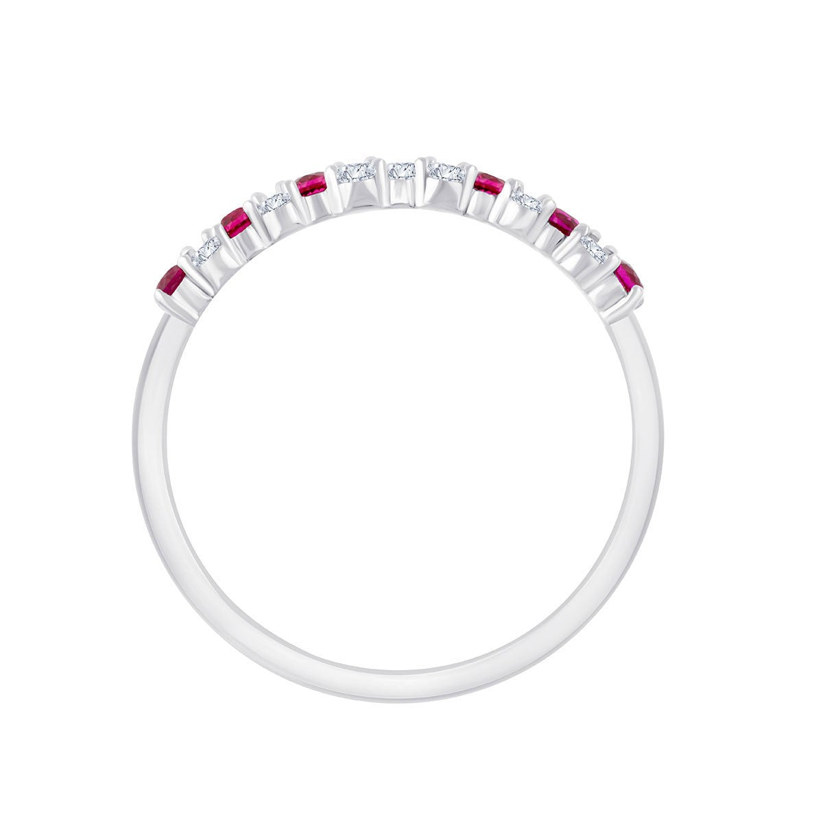 Bague, Alliance Rubis & Diamants 0,35ct