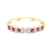 Toi et Moi Rubis et Diamants 0,18ct