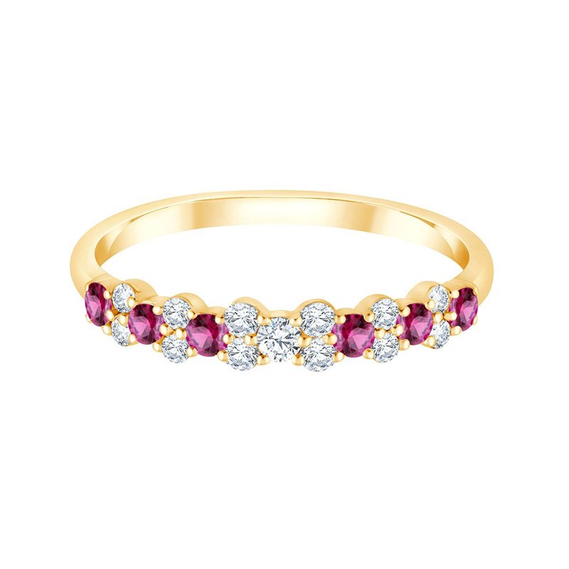 Toi et Moi Rubis et Diamants 0,18ct