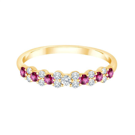 Toi et Moi Rubis et Diamants 0,18ct