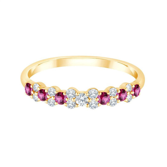Toi et Moi Rubis et Diamants 0,18ct