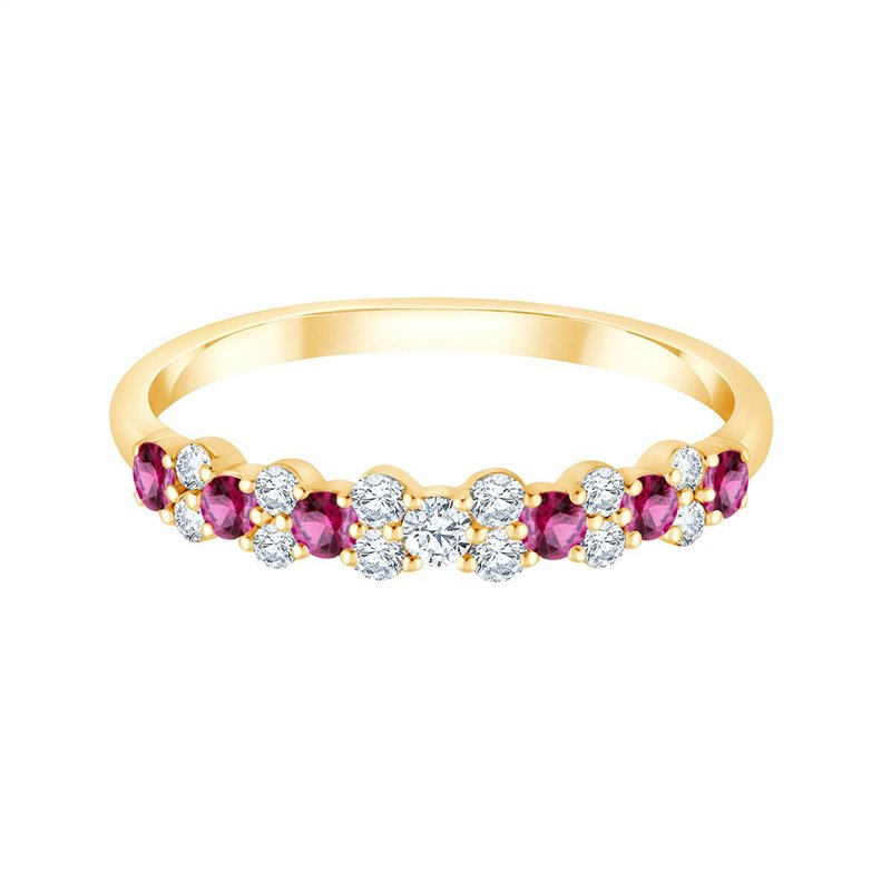 Toi et Moi Rubis et Diamants 0,18ct