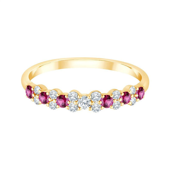 Toi et Moi Rubis et Diamants 0,18ct