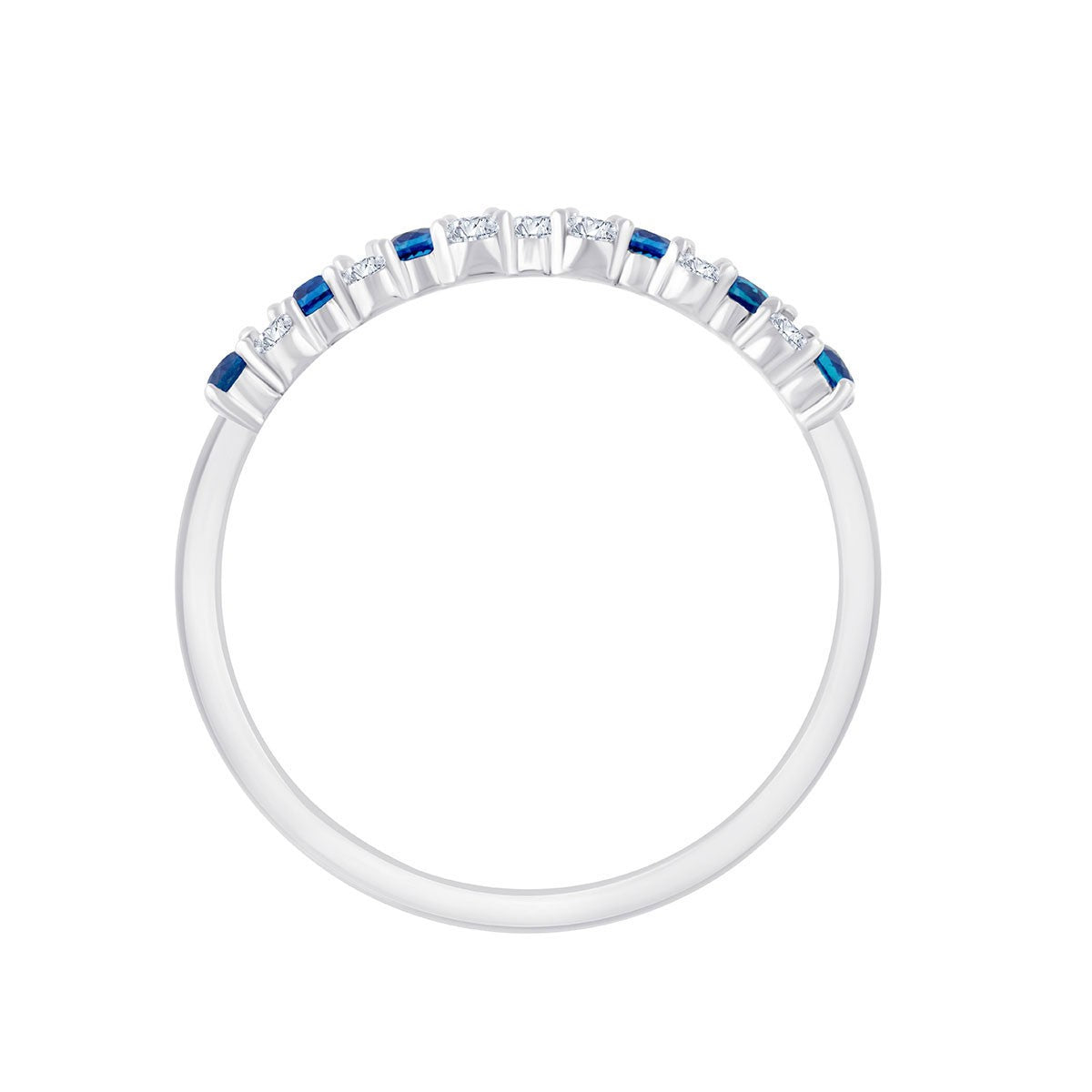 Bague, Alliance Saphir & Diamants 0,35ct