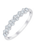 Bague alliance ronde avec diamant de 0,35 carat