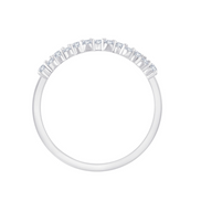 Bague alliance ronde avec diamant de 0,35 carat