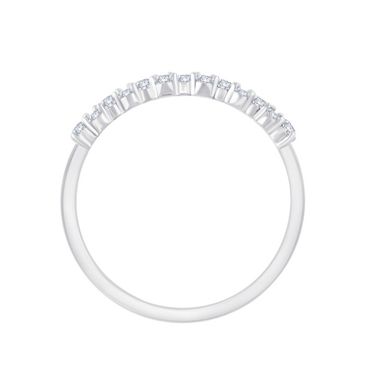 Bague alliance ronde avec diamant de 0,35 carat
