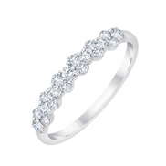 Bague alliance ronde avec diamant de 0,35 carat