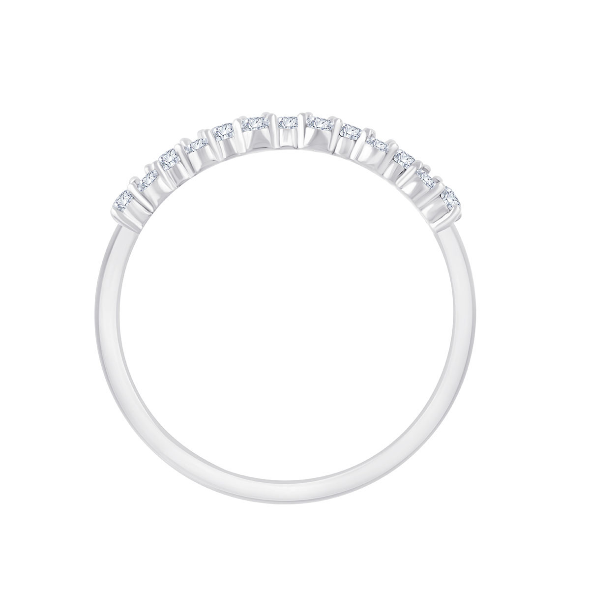 Bague alliance ronde avec diamant de 0,35 carat