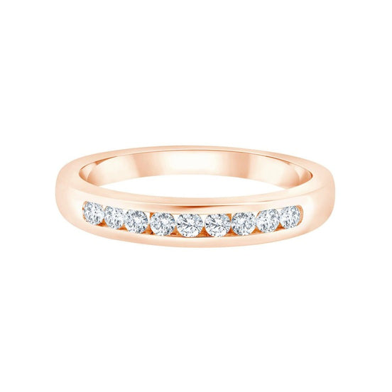 Alliance Demi Éternité Sertie Close de Diamants 0,25ct III